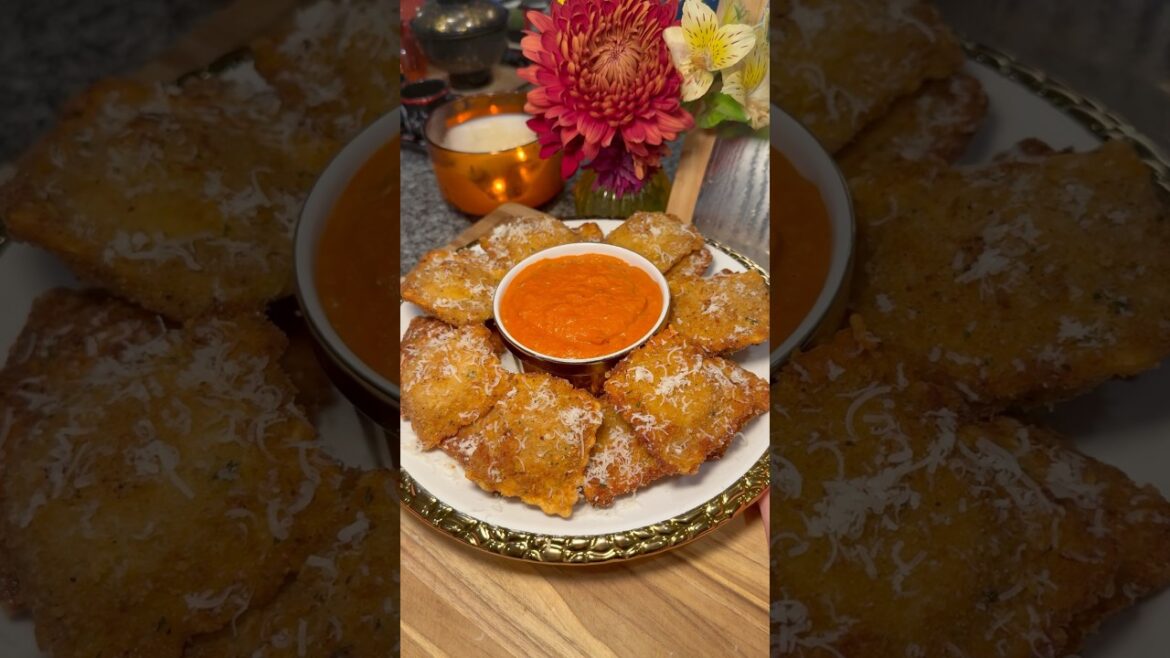 Fried Ravioli with Vodka Sauce♥️#food #recipe #ravioli Fried Ravioli with Vodka Sauce♥️#food #recipe #ravioli