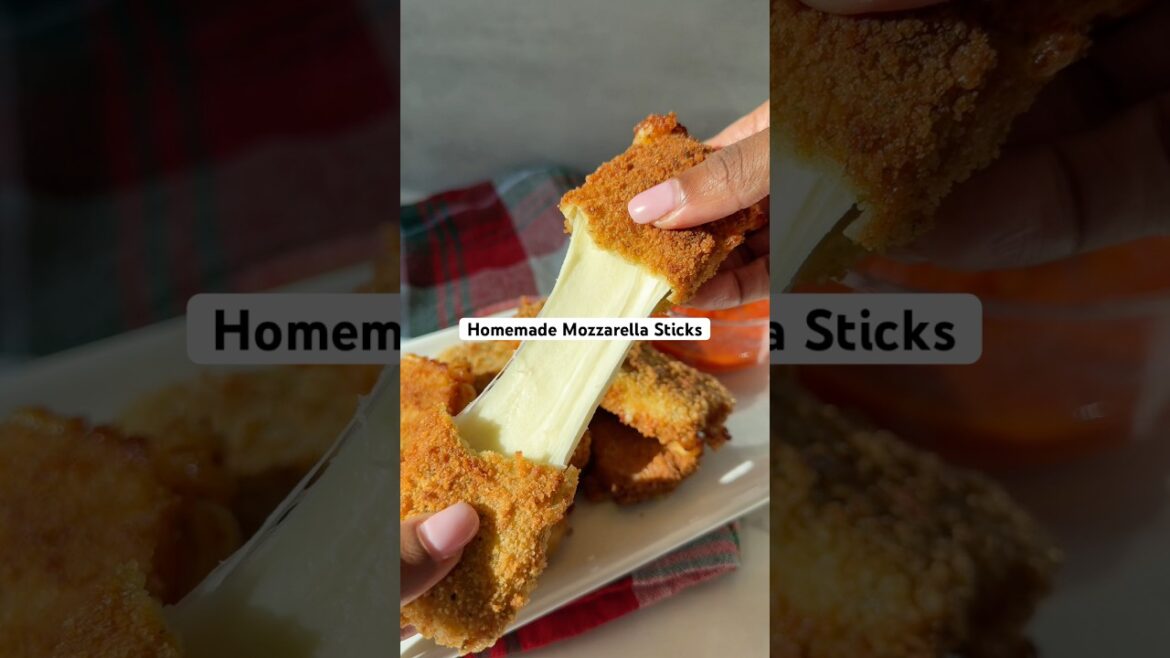 Homemade mozzarella sticks recipe