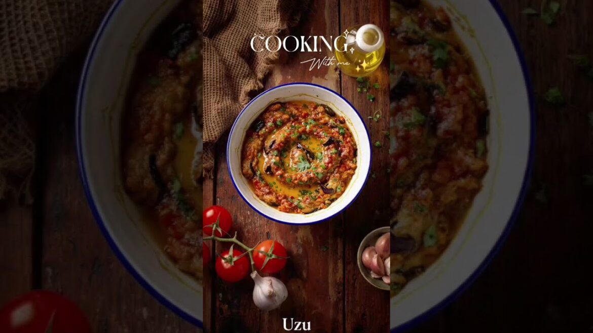 Delicious Moroccan Zaalouk — smoky, garlicky eggplant & tomato salad  #HealthyEating #EggplantLovers