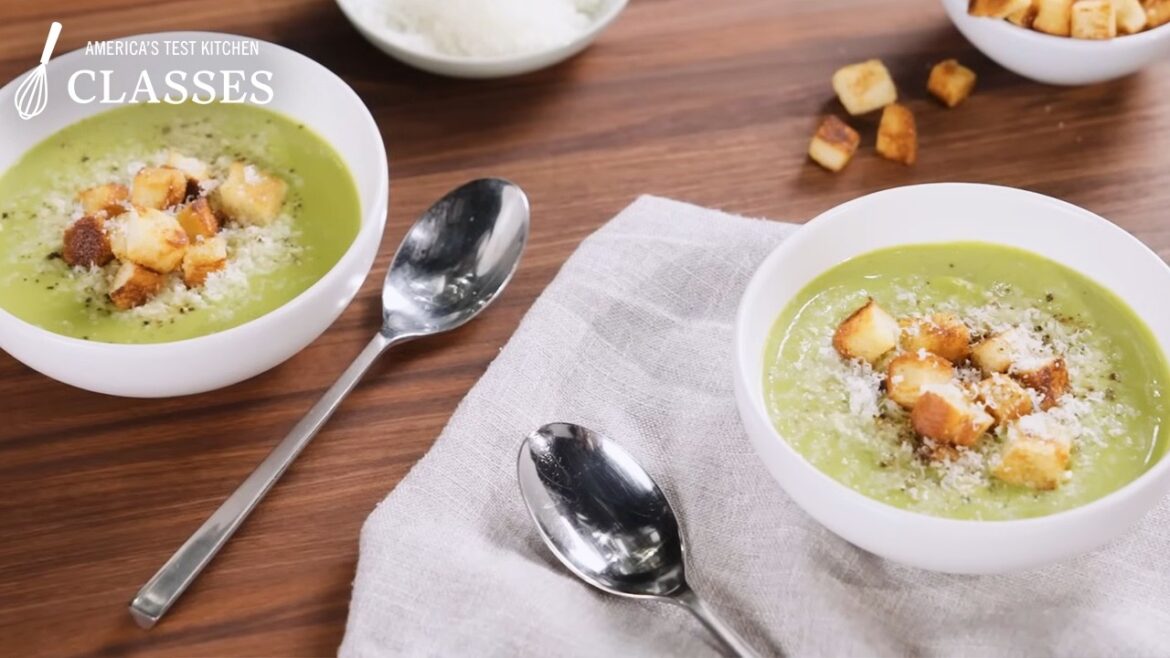 How to Make Broccoli-Cheese Soup Bright and Flavorful  | America’s Test Kitchen How to Make Broccoli-Cheese Soup Bright and Flavorful  | America's Test Kitchen