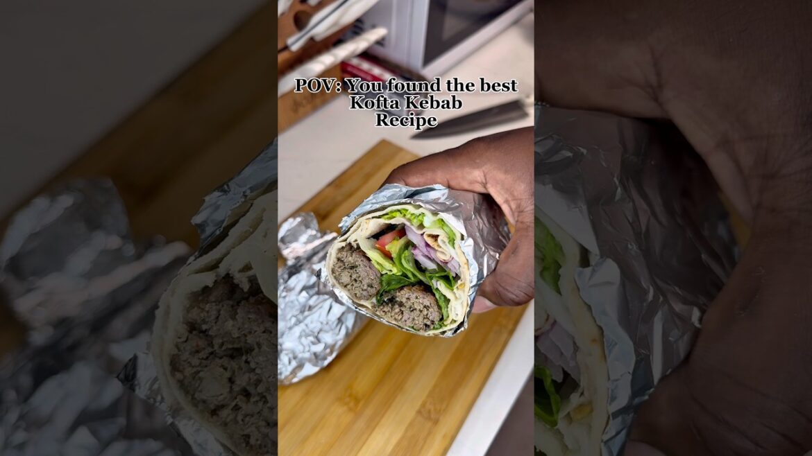 KOFTA KEBAB RECIPE #asmrfood #cooking #kebab #skewers #grilling #middleeasternfood #recipe #shorts