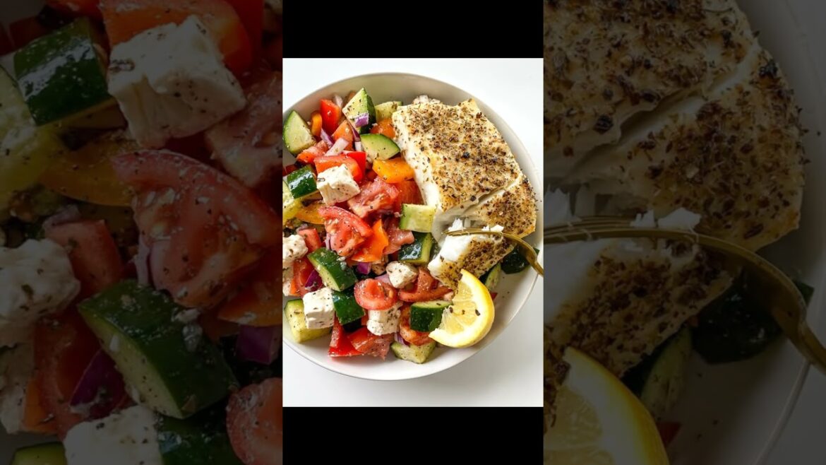 Mediterranean salmon salad recipe on the comment section #salmonsalad#salmon #mediterranean #salads