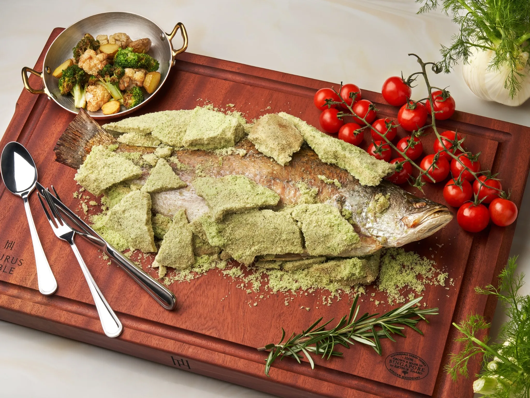 Laurus Table Branzino in Crosta di Sale, Finocchietto e Limone