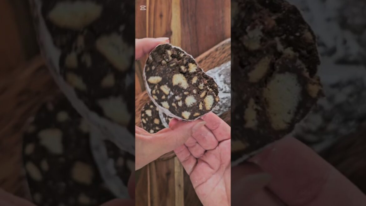 SALAME di CIOCCOLATO Ricetta Senza uova - Buonissimo Facilissimo #ricettefacili #salamedicioccolato