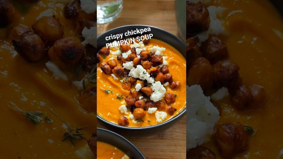 Pumpkin Soup with Smoky Maple Chickpeas