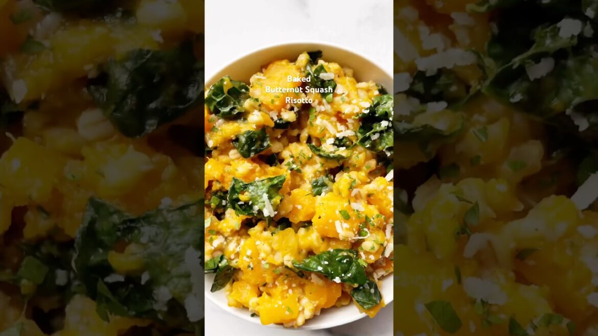 Baked Butternut Squash Barley Risotto #healthyeating #vegetarianrecipes #fallrecipes #risotto Baked Butternut Squash Barley Risotto #healthyeating #vegetarianrecipes #fallrecipes #risotto