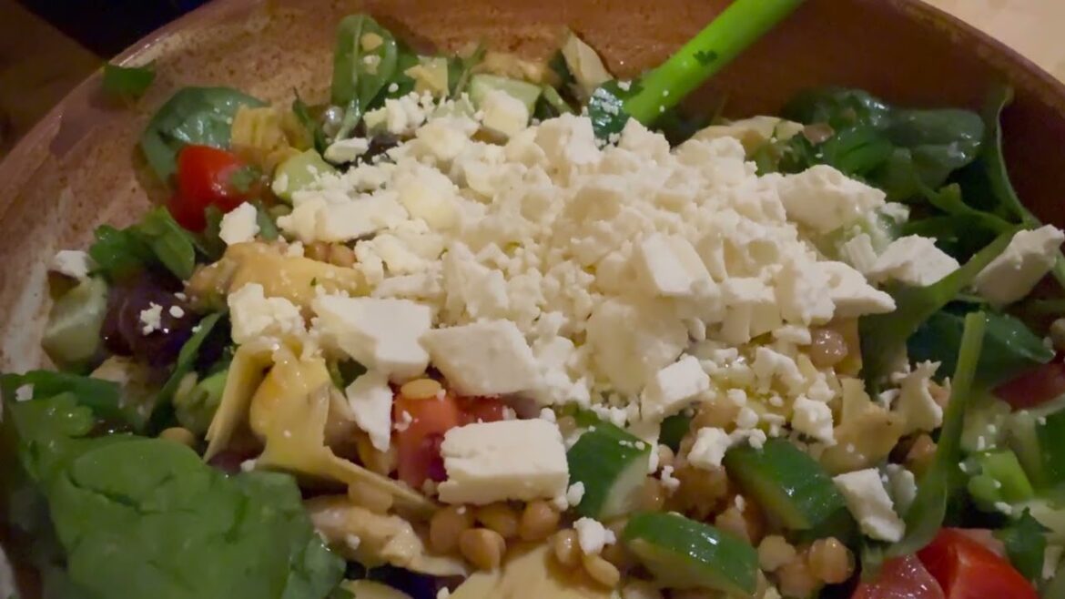 Greek lentil salad   cooking recipe salad
