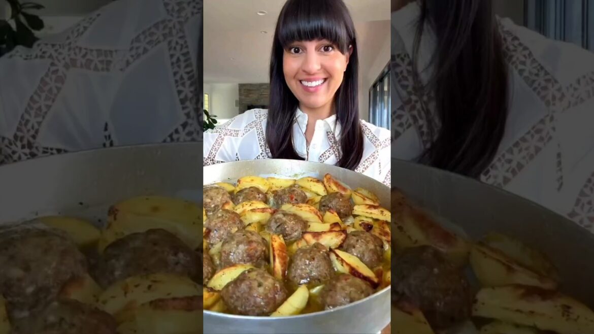 The Greek Meatball Tray Bake You NEED In Your Life #shorts