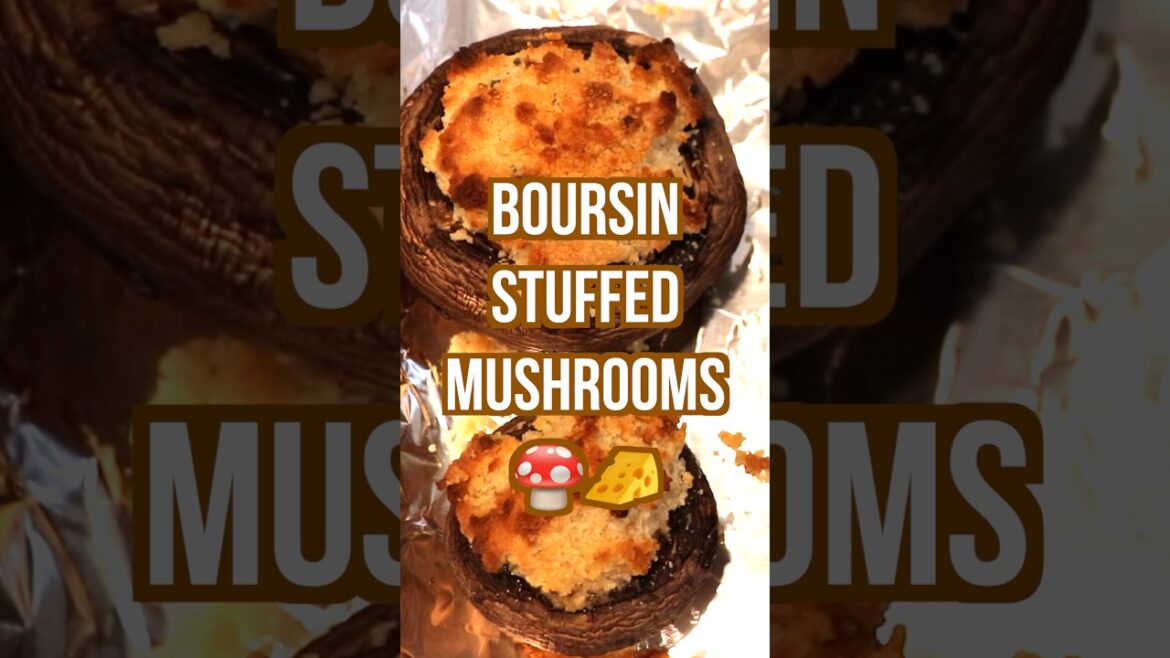 Boursin Stuffed Mushrooms #stuffedmushrooms #mushroomrecipe #recipeoftheday #recipes #recipeideas
