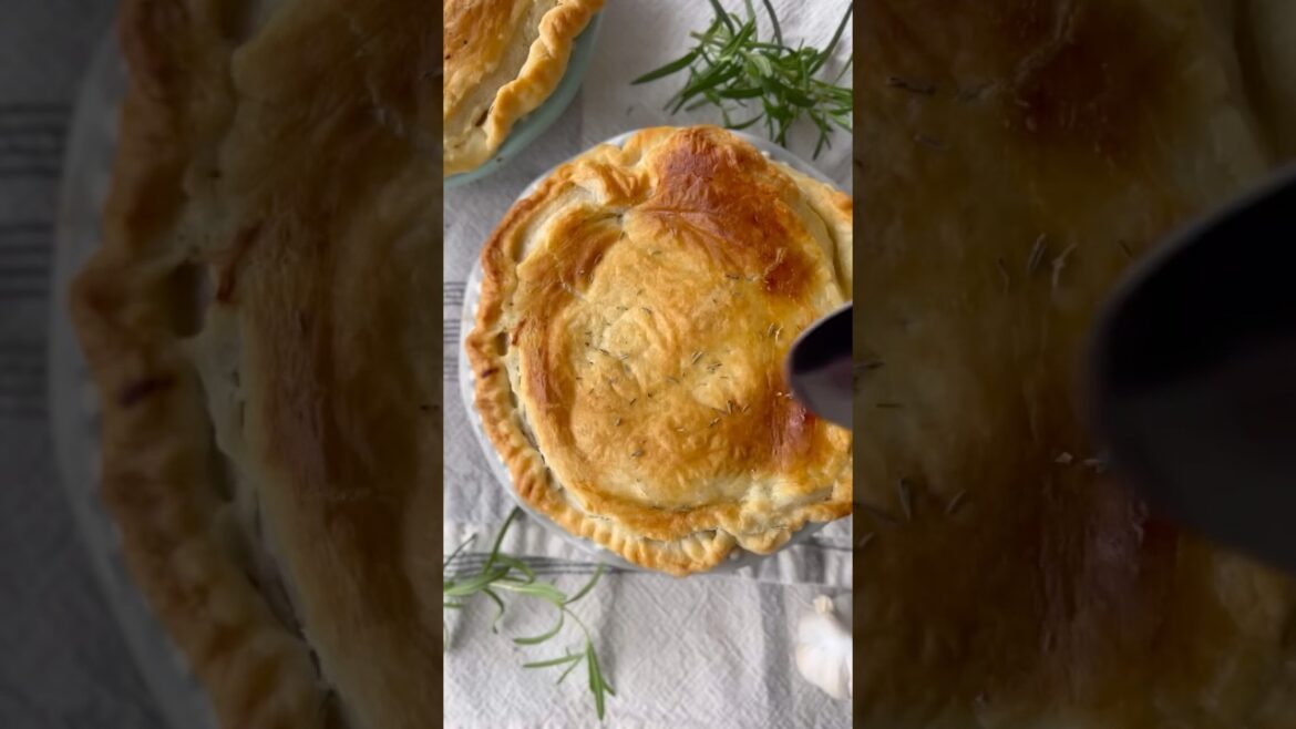 Easy Chicken Pot Pie Recipe with Puff Pastry | Family Comfort Food Dinner #shorts