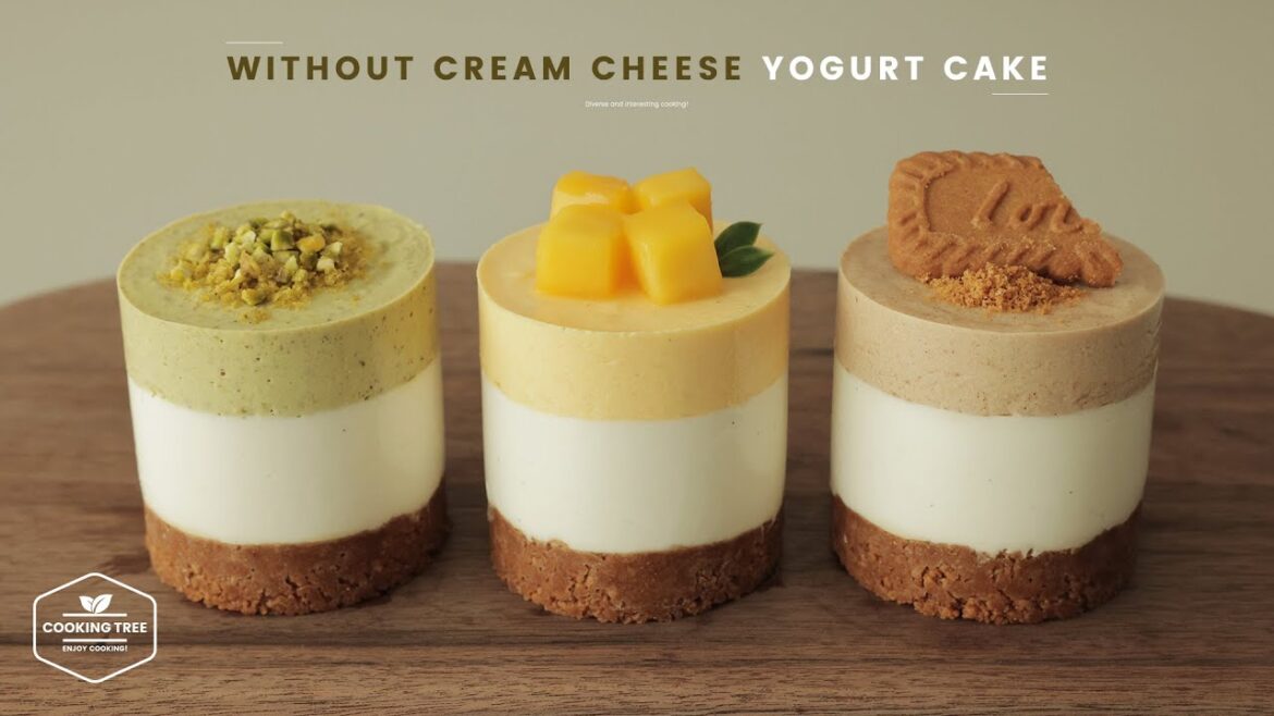 크림치즈 없이 노오븐 치즈케이크 만들기 | 요거트 치즈케이크 | Without Cream Cheese! No-Bake Yogurt Cheesecake Recipe