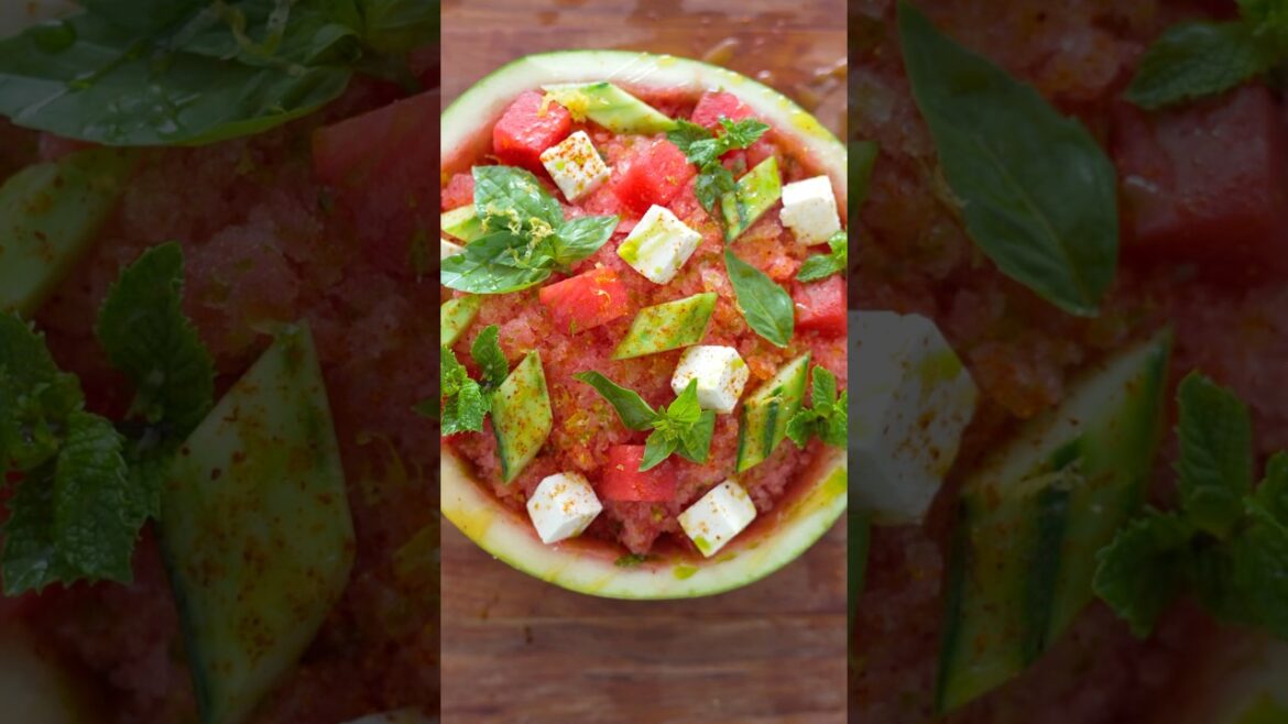 WATERMELON GRANITA - GREEK SALAD - 1 MINUTE RECIPE