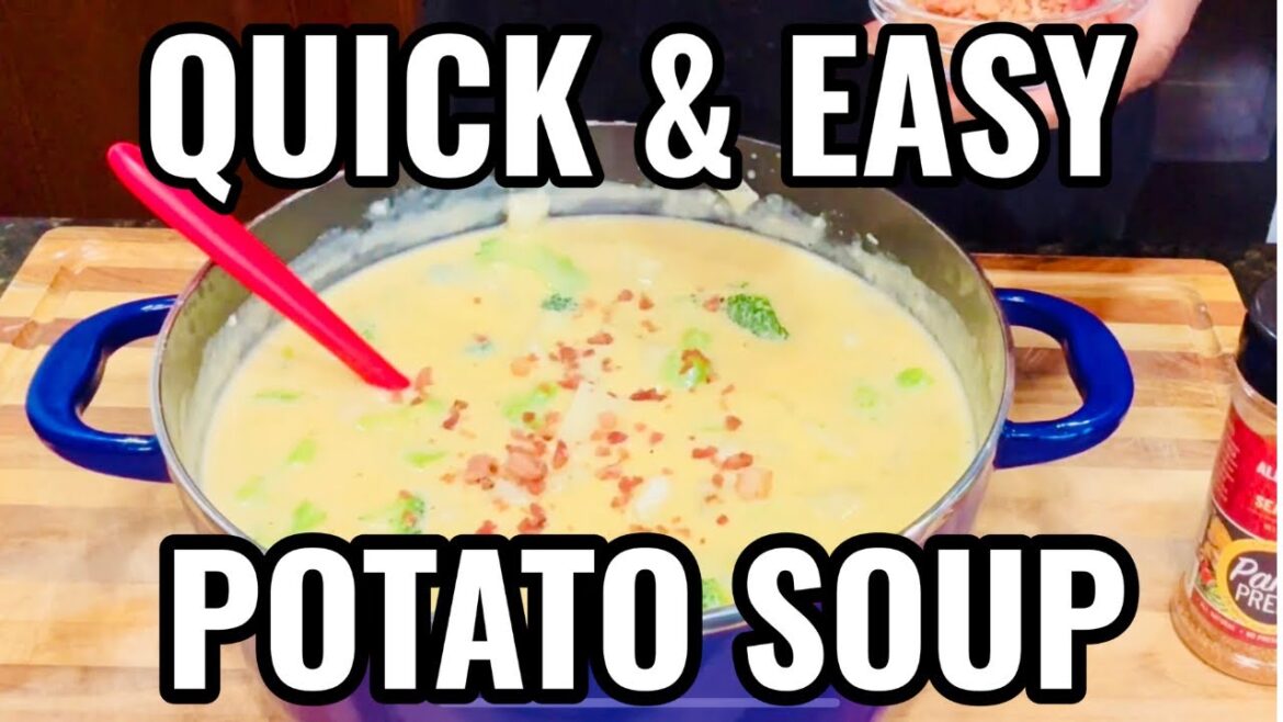QUICK & EASY Creamy Broccoli Cheddar Potato Soup Recipe | Ready in Under 30 Minutes! QUICK & EASY Creamy Broccoli Cheddar Potato Soup Recipe | Ready in Under 30 Minutes!