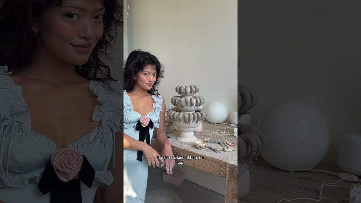 Making a shrimp cocktail tower for my son