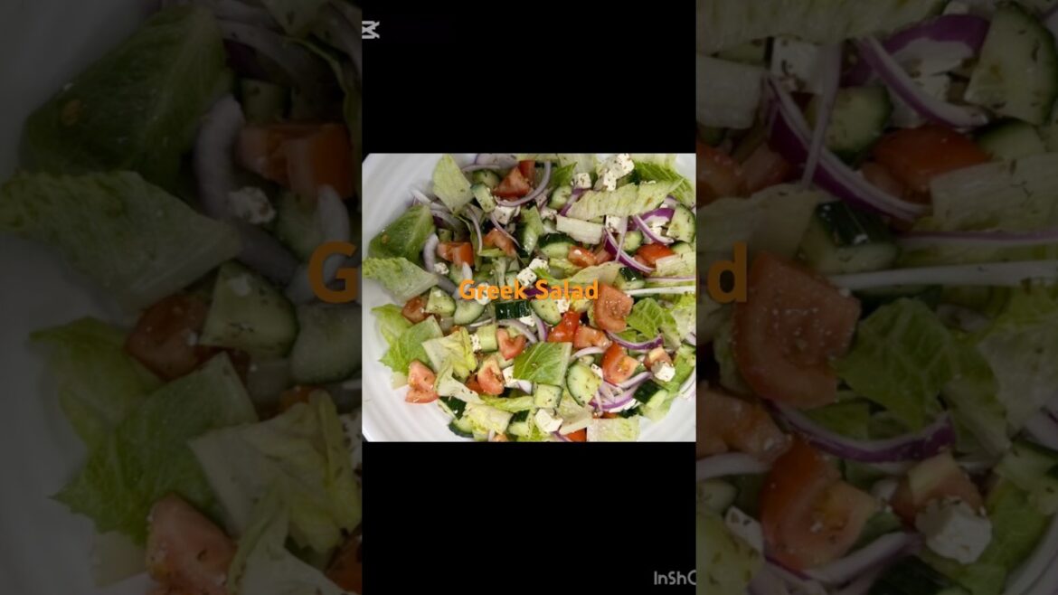 Quick healthy refreshing Greek salad #shortsvideo #saladrecipe #inaaya’s kitchen