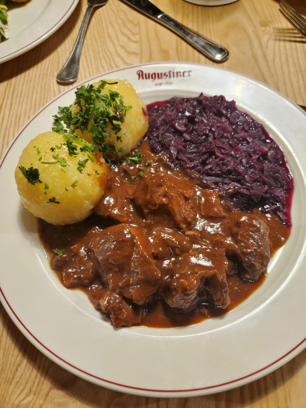 [I ate] Hirschgulasch