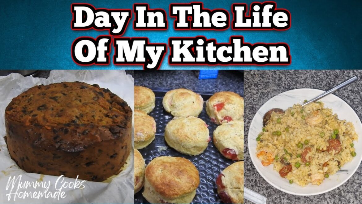 Day In My Kitchen | October 2025 | Christmas Cake + Seafood Risotto+cherry and cheese scones