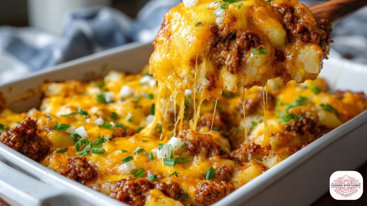 Chili Cheese Potato Bake Casserole | Cheesy Comfort Food Casserole