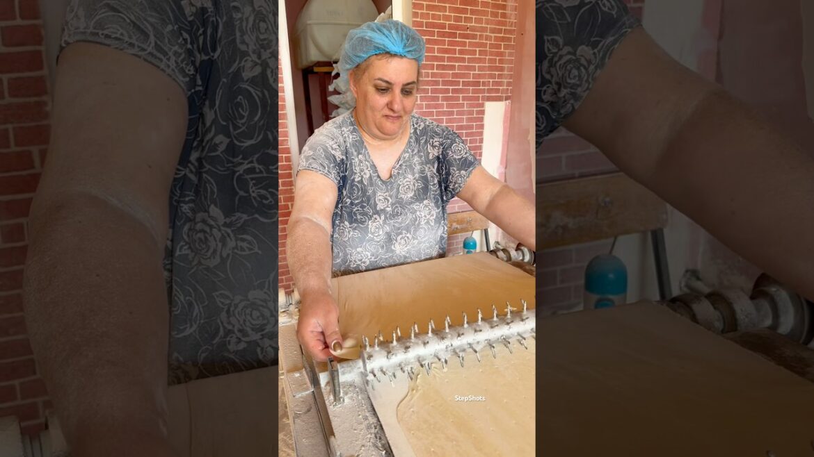 Magical Armenian Lavash bread baking in a hand made factory