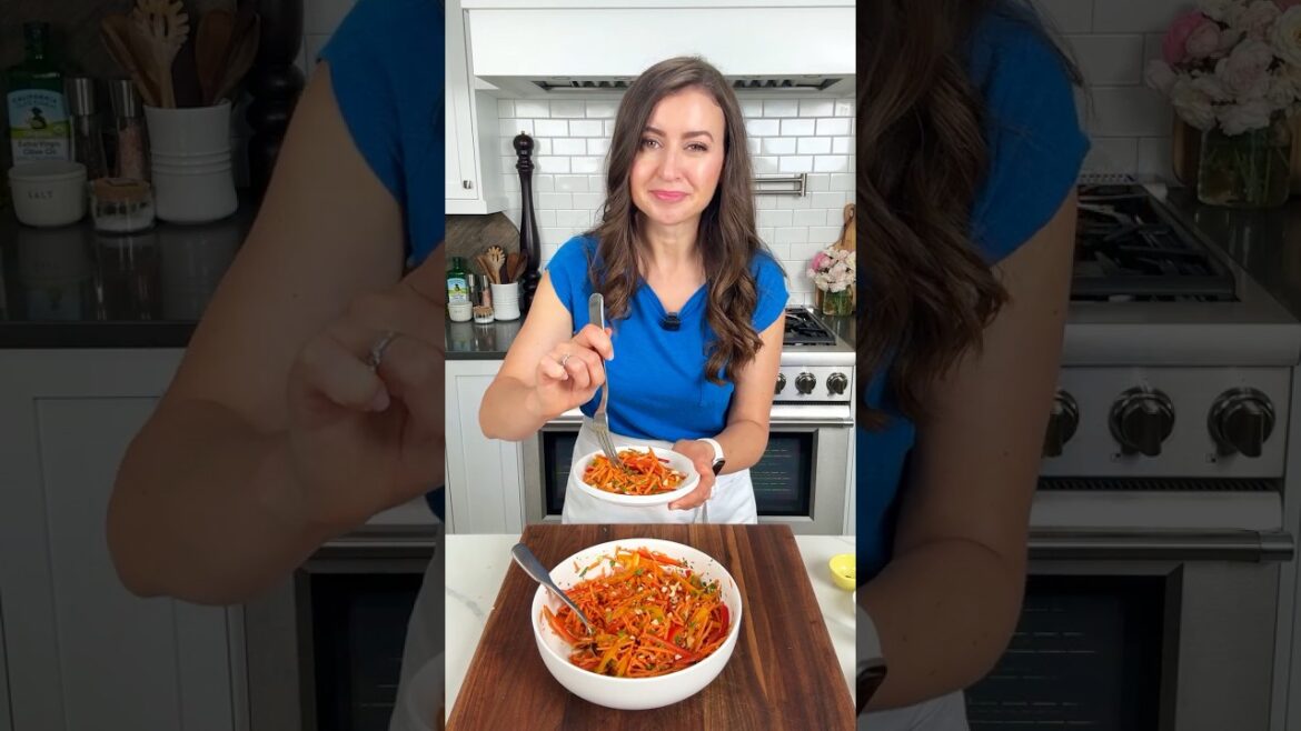 Spicy Korean Carrot Salad (So Fresh & Crunchy!) #shorts