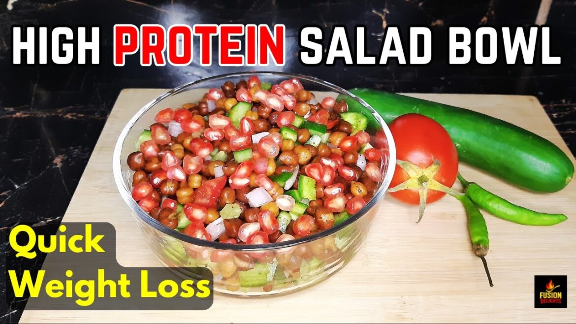 Chickpeas Protein Salad | Weight Loss Salad By Fusion Delights | Protein Salad | Healthy Lunch Ideas