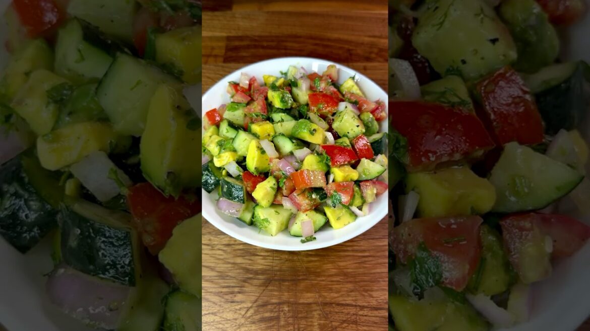 Easy Avocado Salad! High-protein Recipe #shorts Easy Avocado Salad! High-protein Recipe #shorts