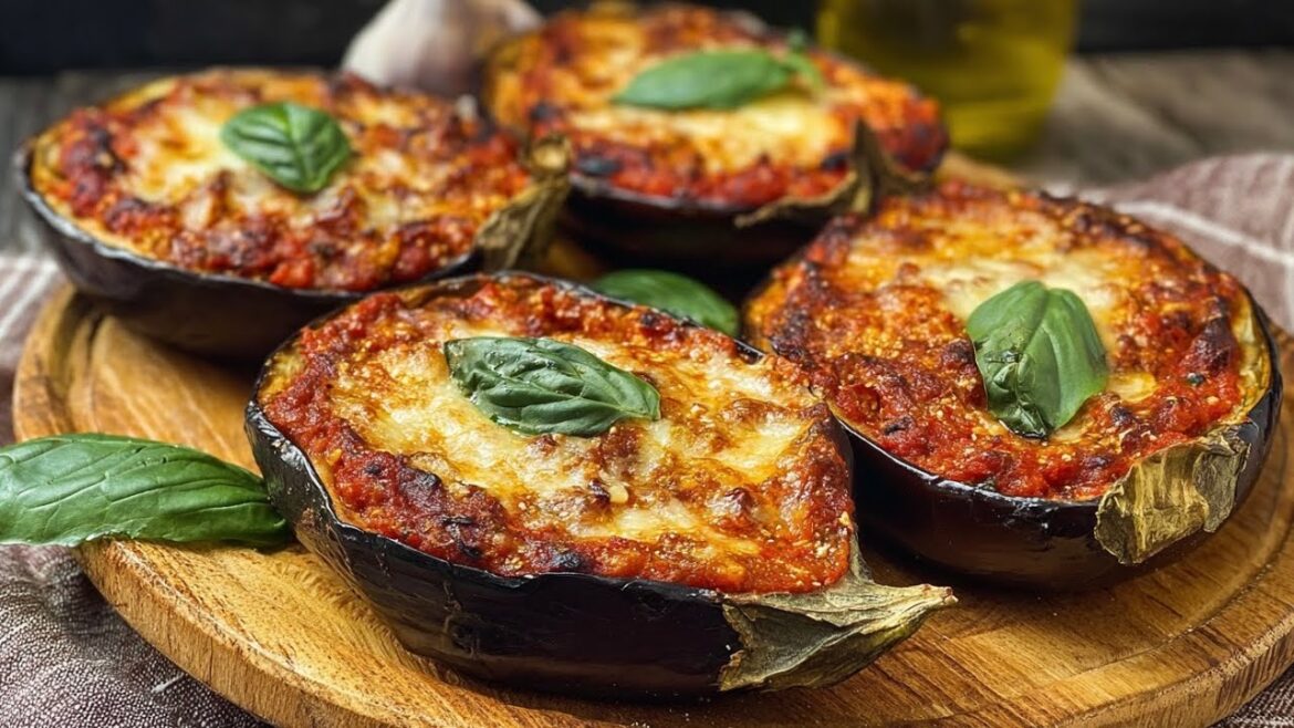 The Best Stuffed Eggplant Parmigiana Recipe! Restaurant Quality Dish Easy & Delicious!