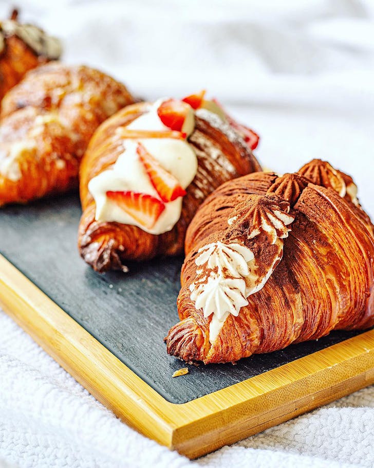 Filled croissants at Maison Des Lys.