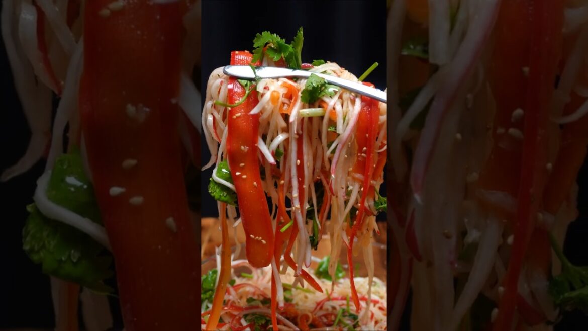 CRUNCHY Radish Salad (5 MINUTES!) - So Addictive & Refreshing! (ASMR Sound On) #cooking #asmr