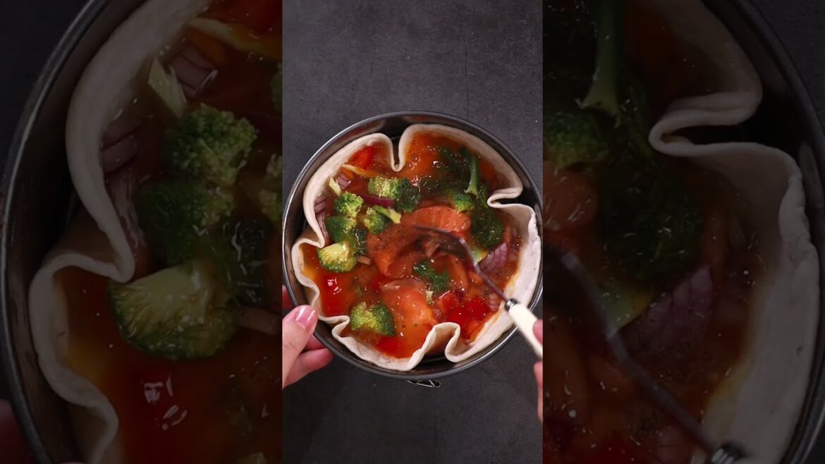 Salmon & Dill Cheats Quiche  #zingwellbeing #loveyourgut #food #recipe #cooking