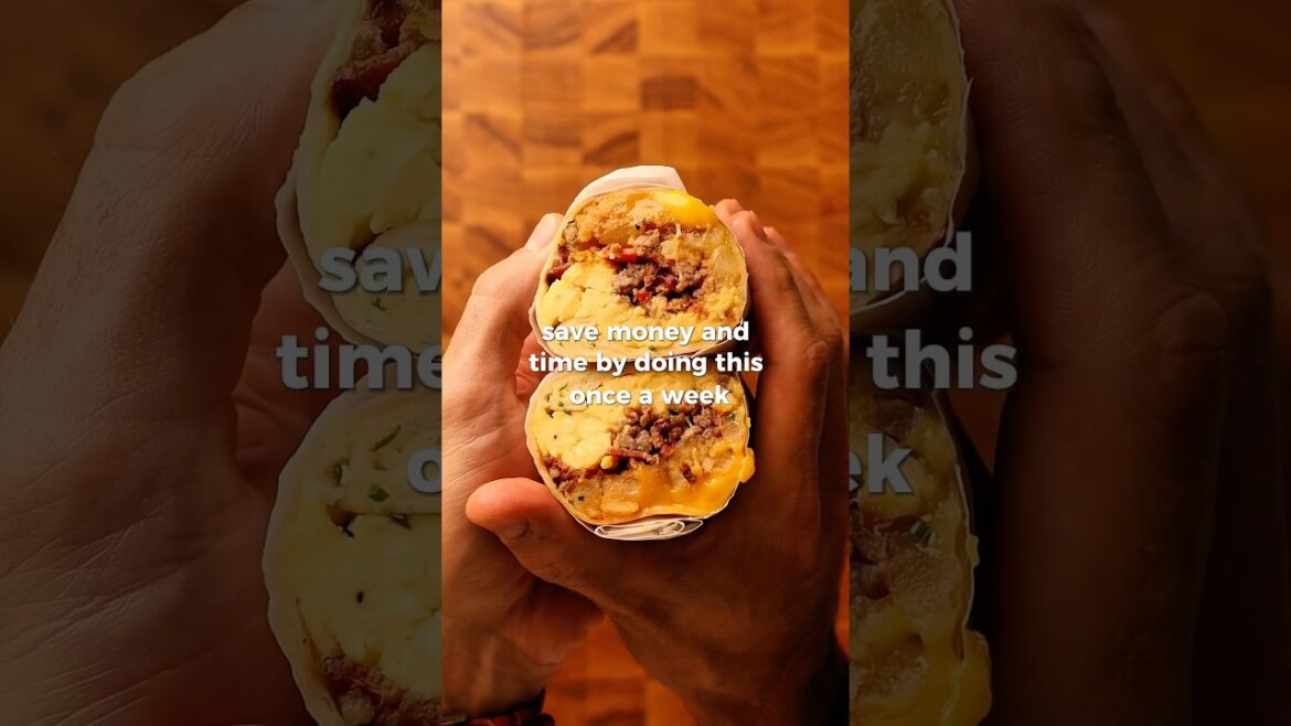 bacon, sausage, and egg wraps #breakfast #burrito #recipe
