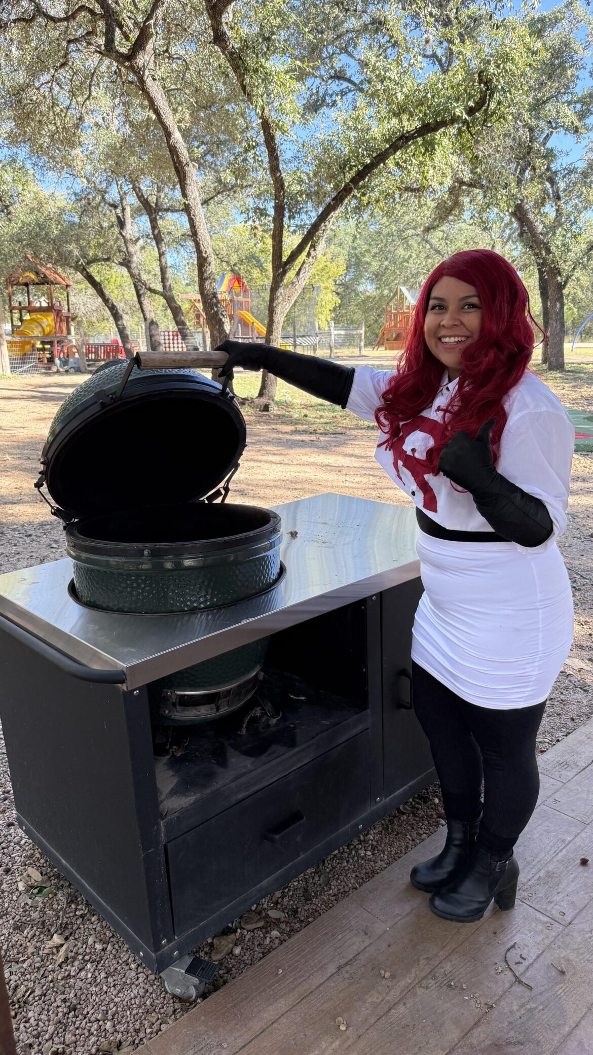 Team rocket with a big green egg