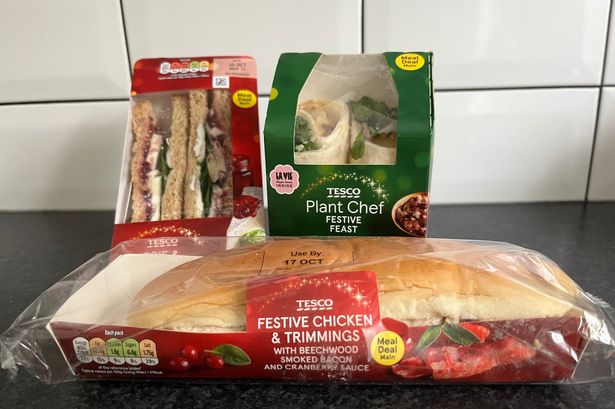 Christmas sandwiches from Tesco 