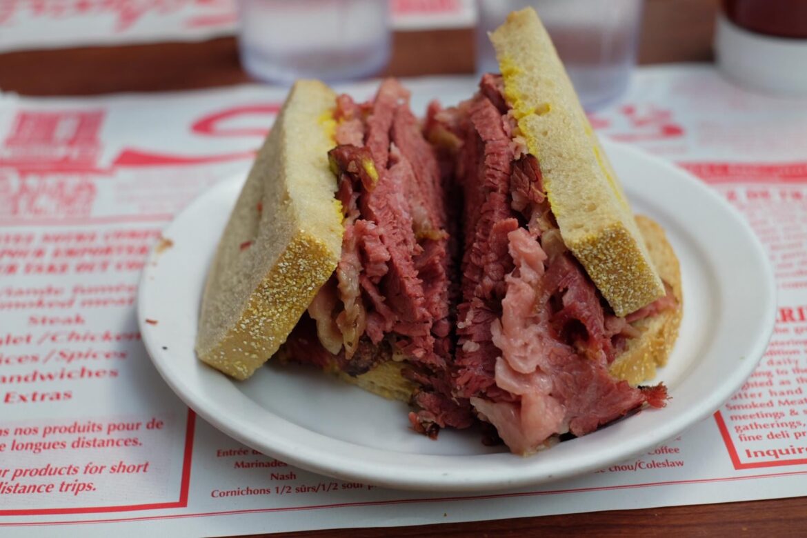 [I ate] a Montreal smoked meat sandwich in Montreal