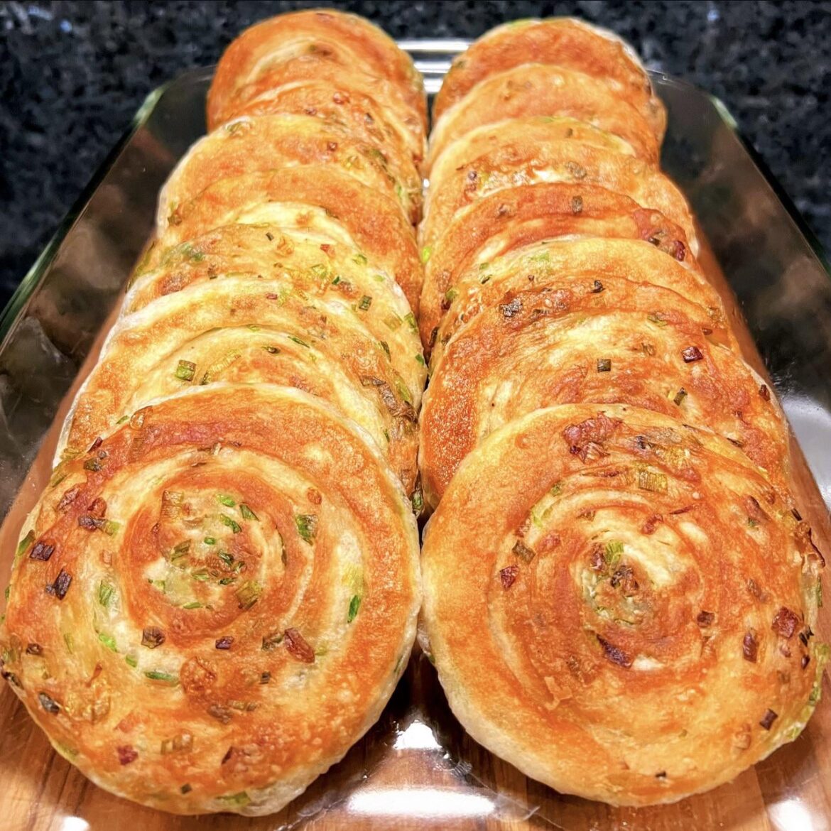 [OC] Crispy and Flaky Scallion Pancakes