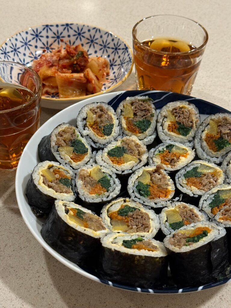 Homemade kimbap
