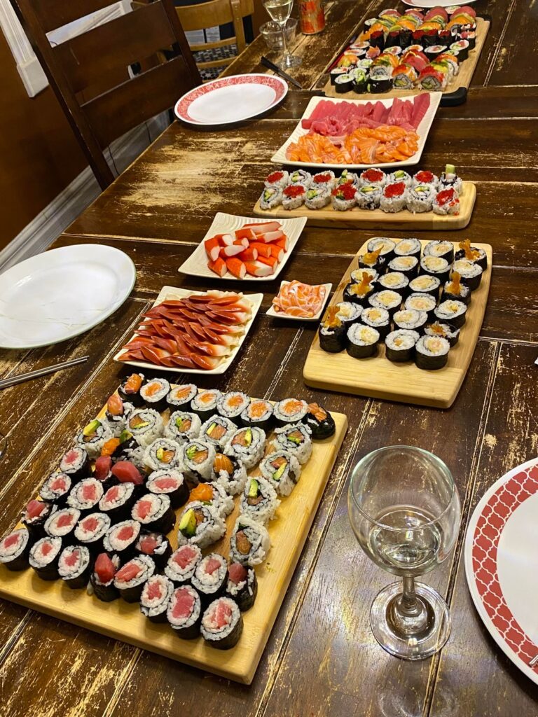 Son wanted birthday sushi, I may have overdone it