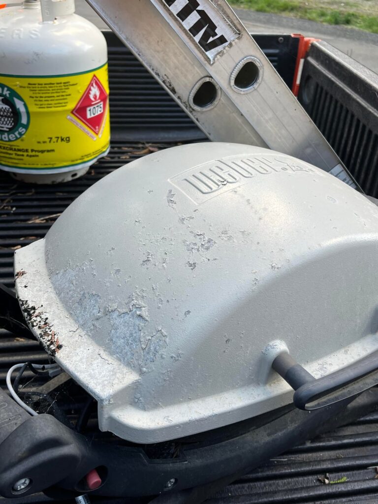 Weber Q external aluminium rust Weber Q external aluminium rust