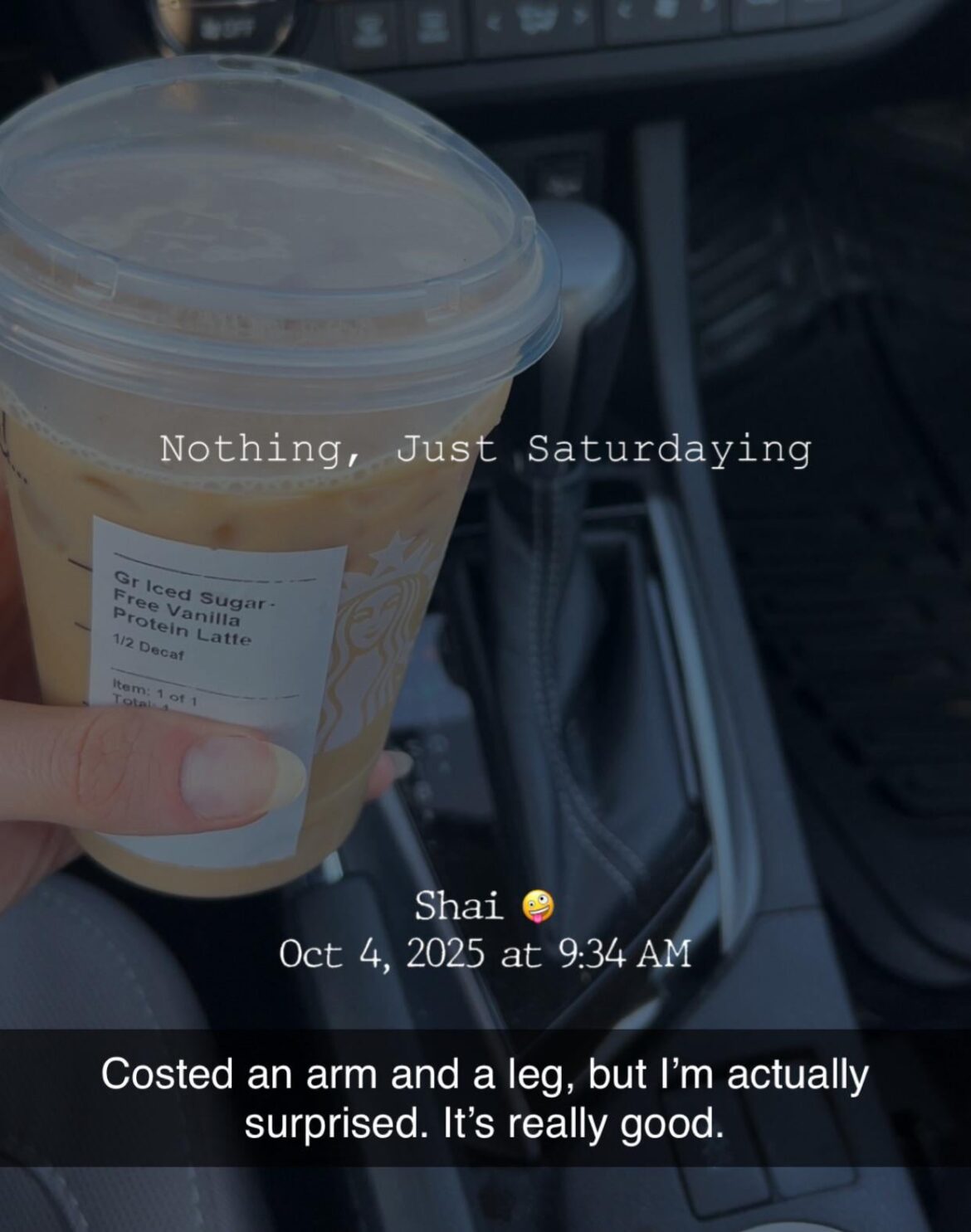 Tried a new Starbucks protein drink. It was actually good and doesn’t taste like protein.