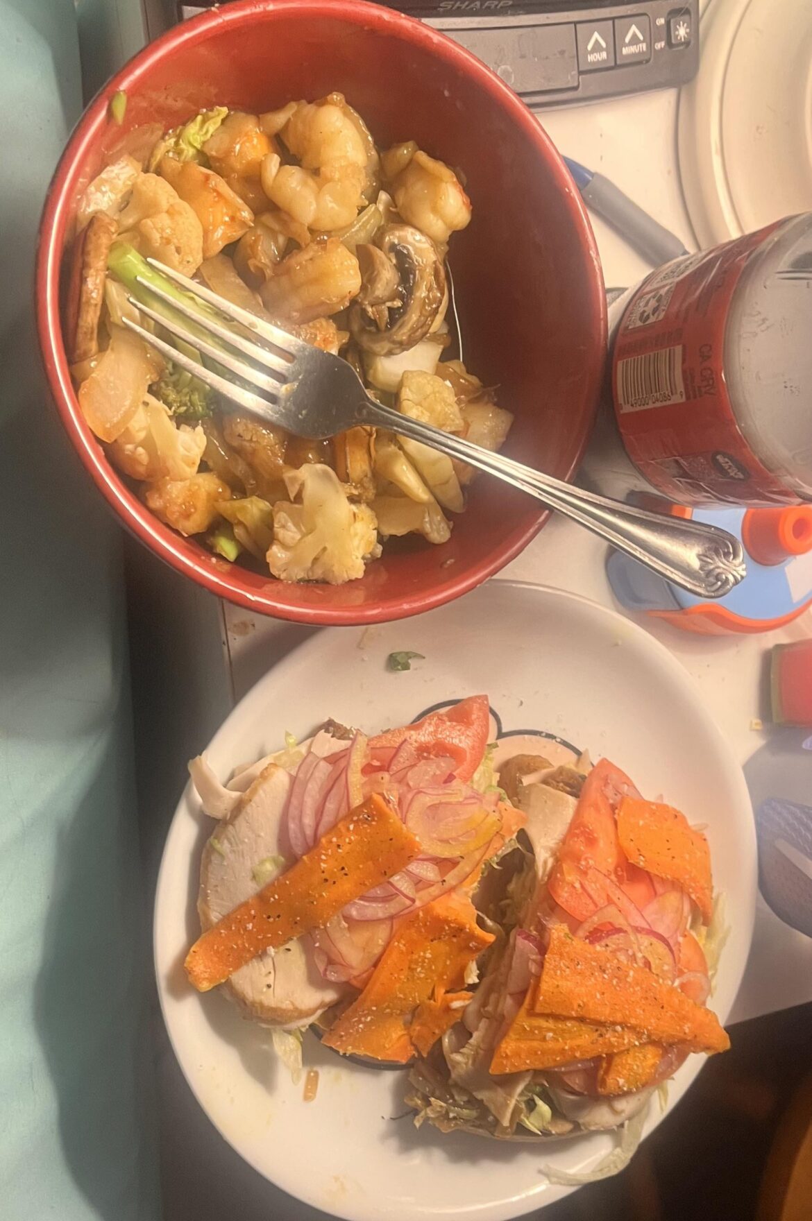 Delicious and filling, couldn’t even finish! 300 calories!