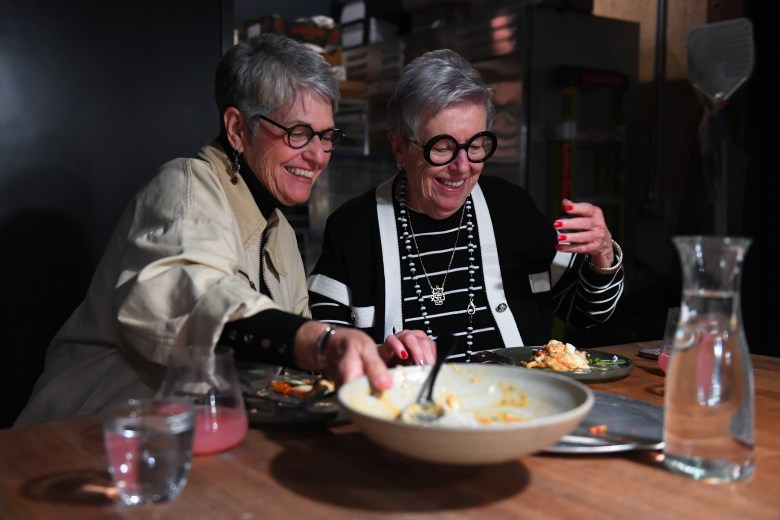 Deb Maher and Mary Ann Reilly dine at Osteria DOP