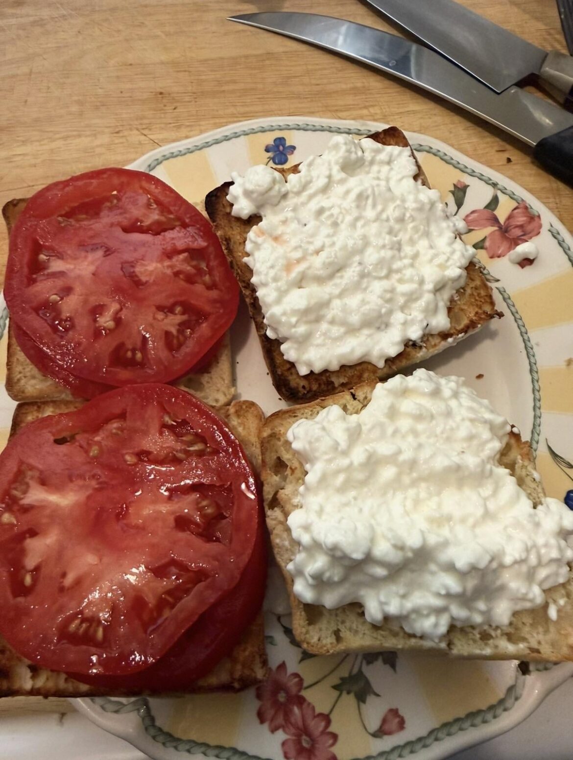 I love meat but this local tomato and cottage cheese sandwich is better than anything I’ve had.