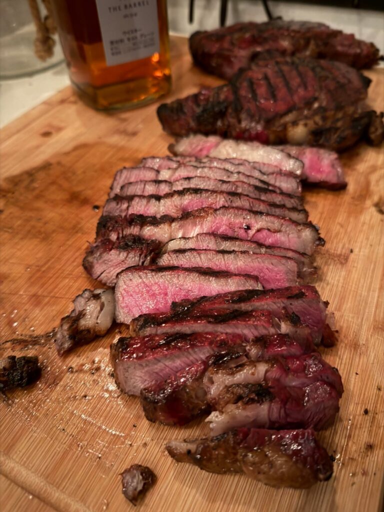 Whiskey and steaks with the boys