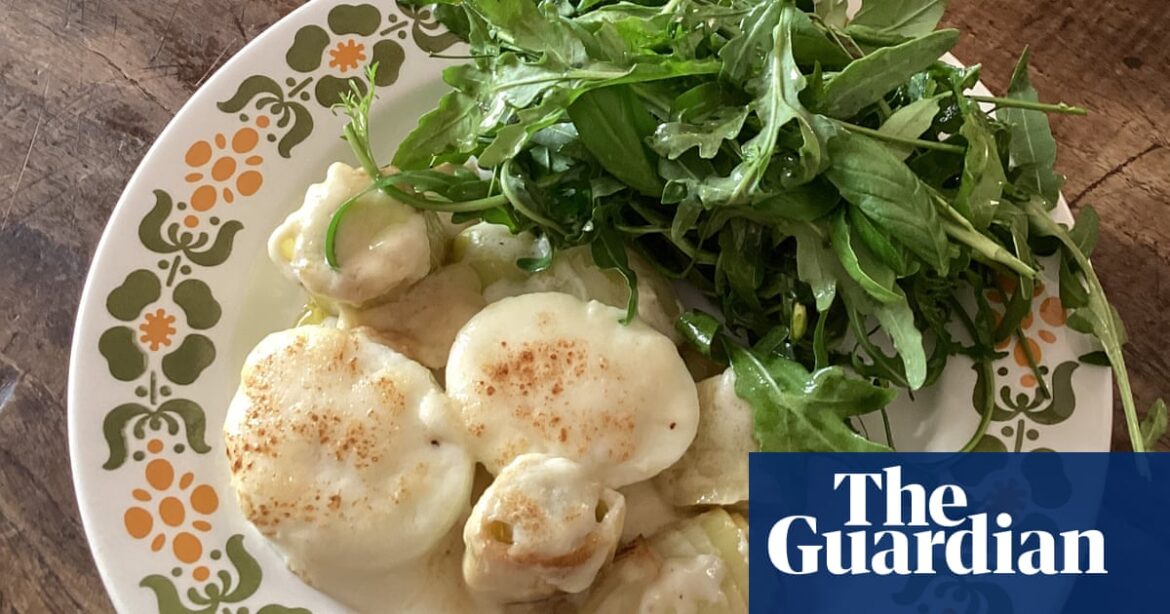 Rachel Roddy’s recipe for baked leek and egg gratin | Italian food and drink