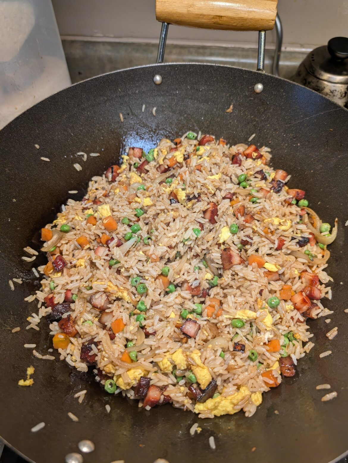 Homemade pork fried rice