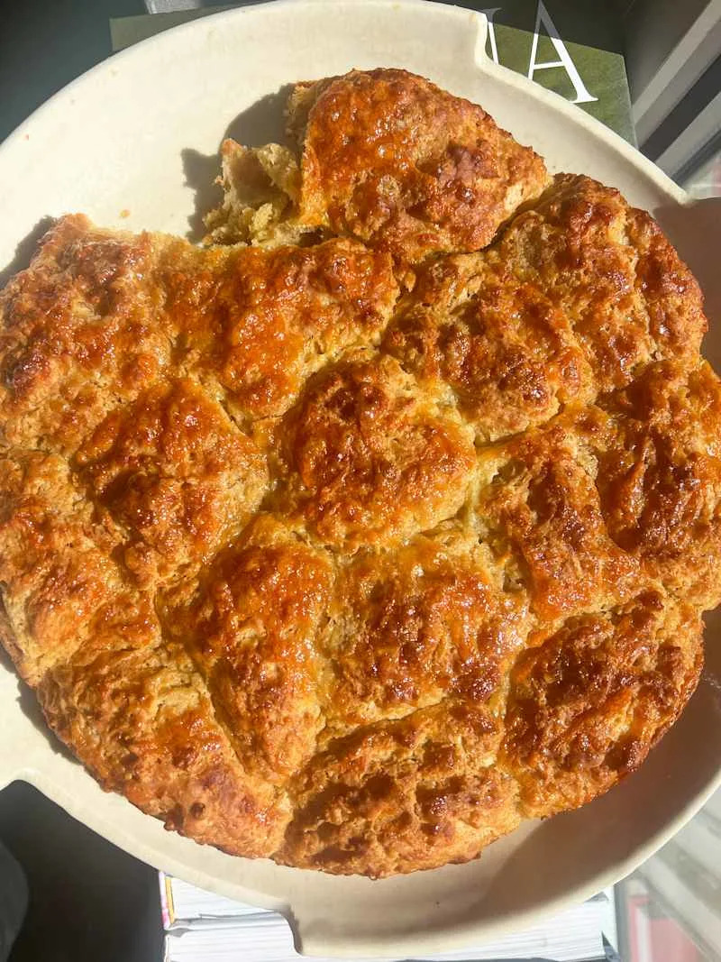 Miso Cheddar Scone Cake