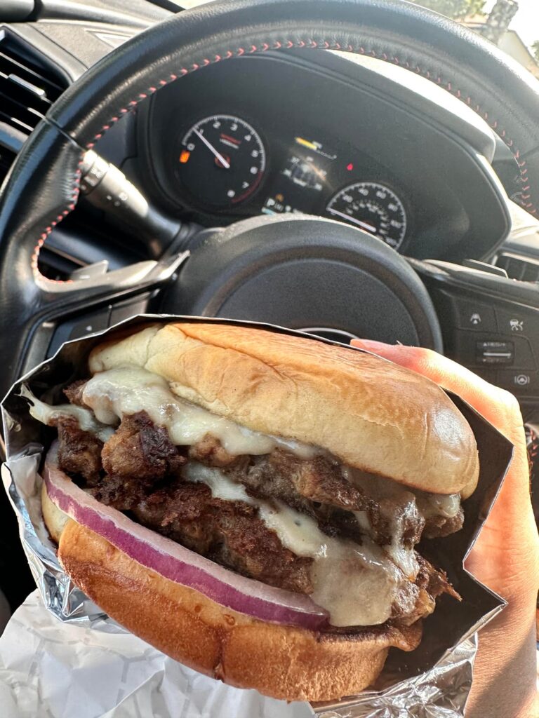 Denny's Double Cheeseburger