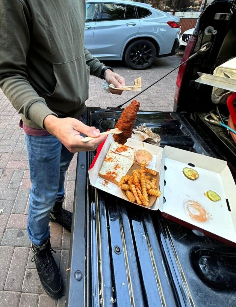 Dave’s Hot Chicken “Reaper” spice level Dave's Hot Chicken "Reaper" spice level