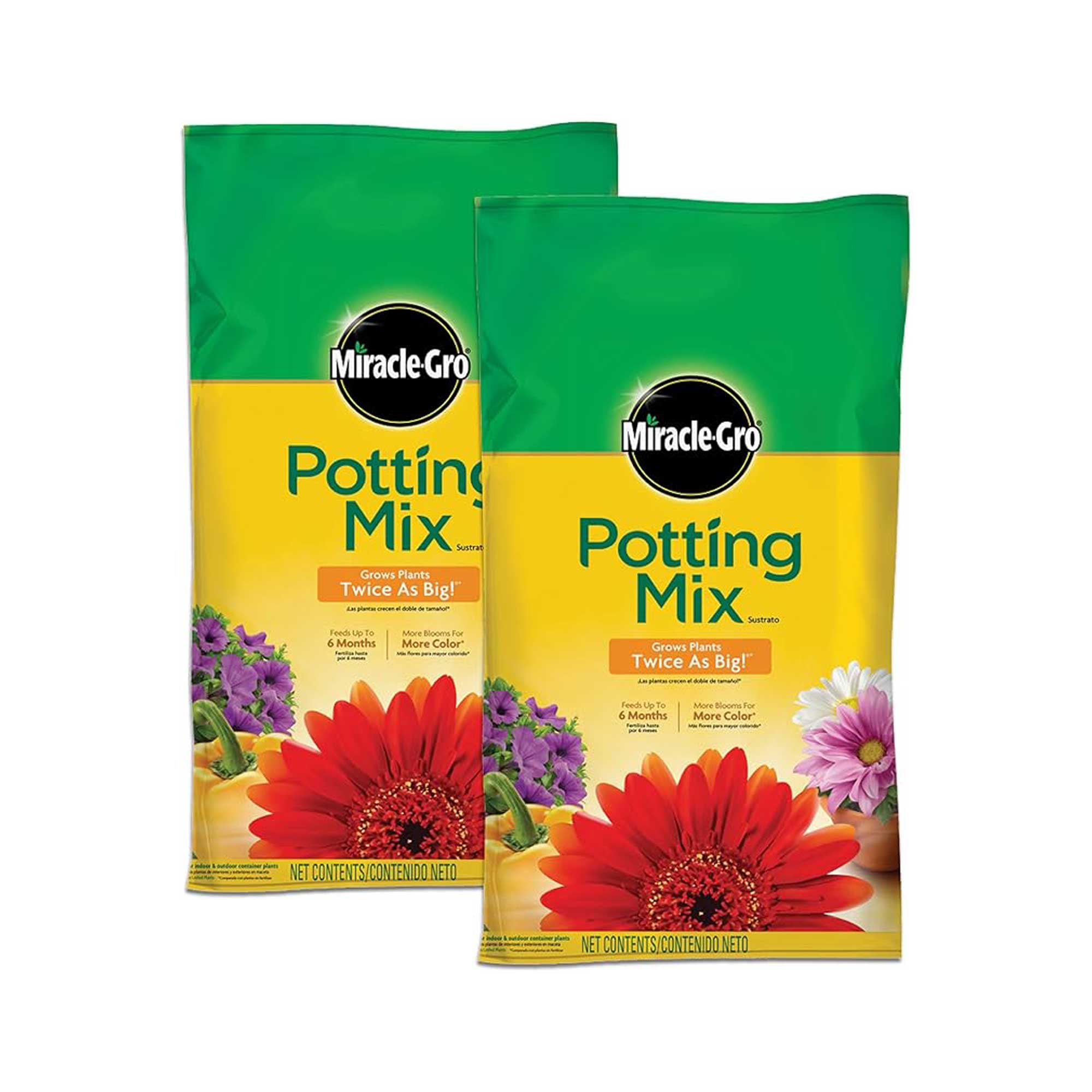 Miracle-Gro potting mix two pack
