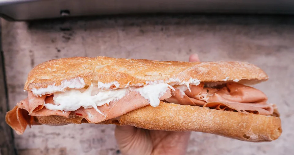 pannino with mortadella piccante